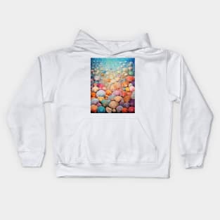 Small Summer Sea Shells Kids Hoodie